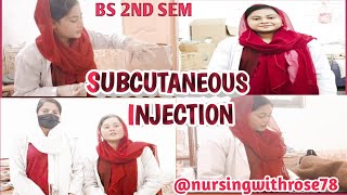 Subcutaneous Injection  ospe skills  nursingwithskills [upl. by Oileve]