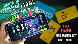 Realme P1 Narzo 70 12x FF Game Mode Amazing Hidden features🤯 SensitivityVoice changer amp more [upl. by Ardine391]