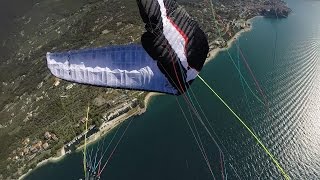 First time wingover practice at Lake Garda Italy  Ozone Rush4 [upl. by Junius]