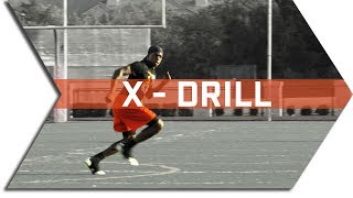 X  DRILL  FOOTBALL SPEED amp AGILITY TRAINING  CONE DRILLS [upl. by Redmond]