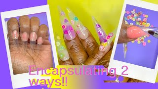 How To Encapsulate With Polygel  Easy Fruit Slice Nails [upl. by Monafo]