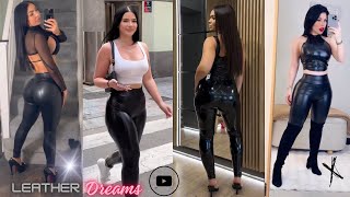 Leather Leggings Dreams  The Ultimate Confident Statement  TOP 5 How To Style Shiny Leggings Blog [upl. by Mia691]