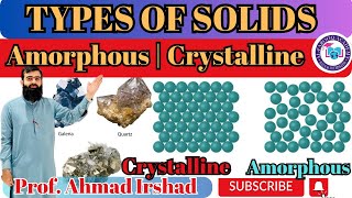 58 Types of Solids  Crystalline  Amorphous Density Melting Point  Rigidity Class 9 Chemistry [upl. by Ahsekim149]