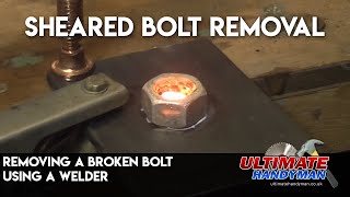 Removing a broken bolt using a welder [upl. by Sihon]