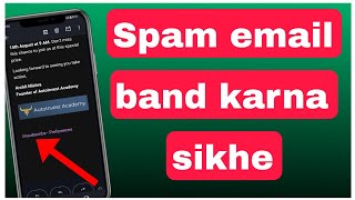 Spam email ko kaise band kare  how to unsubscribe spam emails [upl. by Alvita]