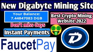 Free Digibyte Mining Site 2022  Best DGB Mining  Instant Payments  New Crypto Mining Site [upl. by Auqinom241]