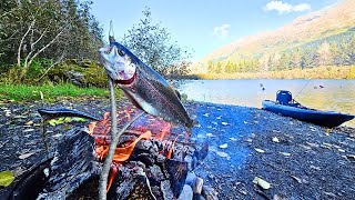 Easy Rooster Tail set up Work 100  Catch and Cook over Campfire [upl. by Nivanod]