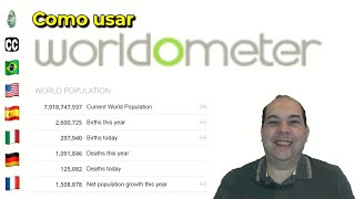 Como usar Worldometer Estatísticas do Mundo em Tempo Real [upl. by Asia]