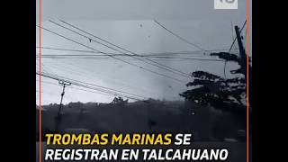 Trombas marinas se registran en Talcahuano y dejan gran daño [upl. by Vergne]