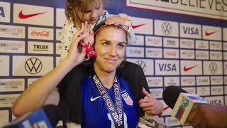 USWNT Forward ALEX MORGAN postgame Team USA beat Canada to win the SheBelieves Cup [upl. by Milly]