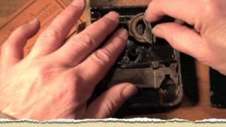 Reversing the strike bar on an antique mortise door lock [upl. by Htiel855]