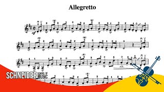 10  Allegretto S Suzuki  Suzuki Book 1  Violin Sheet Music  Partitura para Violino [upl. by Readus]