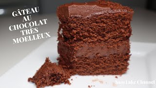 GÂTEAU AU CHOCOLAT TRÈS MOELLEUX  GANACHE AU CHOCOLAT TRES SIMPLE  كيك با اشكلاط سهل و لذيذ [upl. by Navoj]