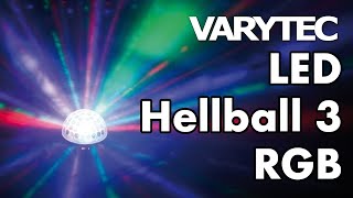 Varytec Hellball 3  LED mirrorball how to make disco come back [upl. by Annayat814]