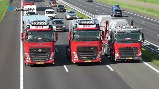 Orkest van toeterende truckers die huiswaarts keren na Truckstar 2024 [upl. by Anor829]