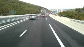 Stobart truckin over the Millau bridge [upl. by Esmerolda]