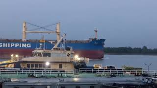 Cosco Shipping on KARNOFULI River shipyard ship vessel cosco docking [upl. by Olvan549]