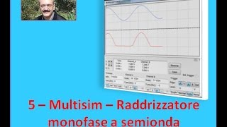 Carlo Fierro Multisim 5 Raddrizzatore monofase a semionda [upl. by Nuahsal]