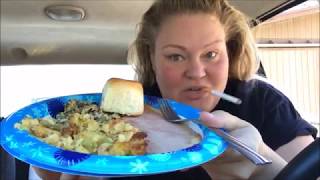 REDNECK Mukbang  Thanksgiving leftovers story time [upl. by Allekim867]