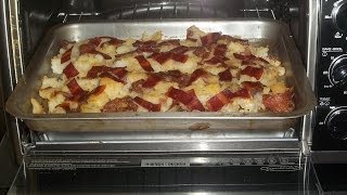 Roasted Red Potatoes with Turkey Bacon Cooked in the Toaster Oven [upl. by Nelleus]