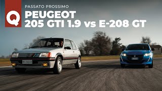 Peugeot 205 GTI 19 vs E208 passato prossimo [upl. by Llert]