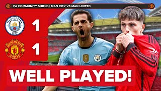 Man City 11 Man United  Match Highlights  FA Community Shield [upl. by Hamian]