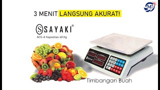 CARA SETING DAN KALIBRASI TIMBANGAN DIGITAL SAYAKI ACSA amp CARA SIMPAN MEMORI HARGA [upl. by Nallek]