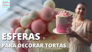 😁TRES técnicas para hacer ESFERAS para decorar Tortas Natalia Salazar [upl. by Jessen706]