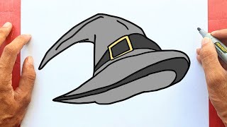 How to Draw Witch Hat Easy step by step Drawing Tutorial [upl. by Nauqel]