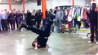 NYPD Cop Tears it Up  Street Performer Break Dance BATTLE [upl. by Percival]