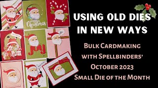 Bulk Christmas Cardmaking Using Old Dies in New Ways  Spellbinders [upl. by Orrocos]