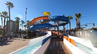 Water Slides at Cambria Resort  Disneyland  4K  POV [upl. by Enos564]