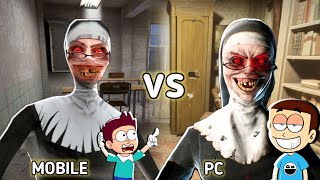 Evil Nun Mobile vs Evil Nun Pc  who is best  😲  Shiva and Kanzo Gameplay [upl. by Towney]