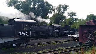 Cumbres and Toltec Chama yard walk around and K36 484 [upl. by Aihsia]