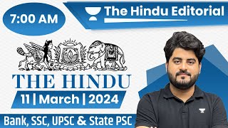 11 Mar 2024  The Hindu Analysis  The Hindu Editorial  Editorial by Vishal sir  Bank  SSC  UPSC [upl. by Anoo]