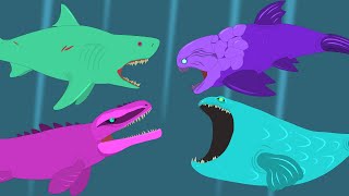 The best Sea Dinosaur Battles  Animation [upl. by Llenrod181]