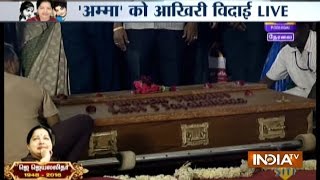 Jayalalithaa Buried in Sandalwood Casket Next to Mentor MGR [upl. by Walls]