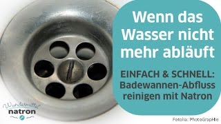 BadewannenAbfluss reinigen mit Natron und Essig [upl. by Nahem]