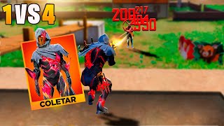 USEI A NOVA ROUPA MAIS INSANA DO JOGO E IMPRESSIONEI TODOS NO SOLO VS SQUAD FREE FIRE MOBILE [upl. by Nauhs]