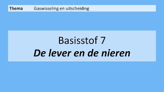 VMBO 4  Gaswisseling en uitscheiding  Basisstof 7 De lever en de nieren  8e editie [upl. by Jecon]