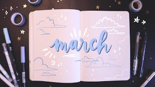 March 2020 Bullet Journal Plan With Me [upl. by Litman682]