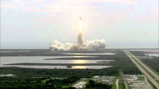 STS135 Launch Replay VAB Roof TV5 [upl. by Anitsugua]