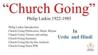 Church Going by Philip Larkin Line by Line Analysis In Urdu Church Going Summary in Urdu PDF [upl. by Mcnamara776]