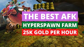 AFK hyperspawn farm 25k goldhour  Wow gold farming guide  skyshard farming [upl. by Sharman542]