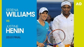 Serena Williams v Justine Henin  Australian Open 2010 Final  AO Classics [upl. by Sayette513]