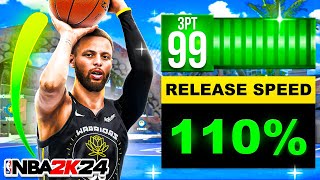 STEPH CURRY BUILD  BEST JUMPSHOT and 99 3PT RATING NBA 2K24 [upl. by Neyugn]