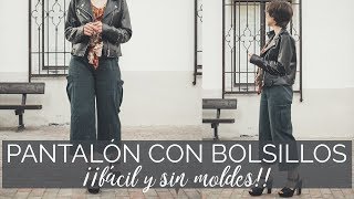 PANTALON CON BOLSILLOS LATERIALES ✂️👖Pantalón cargo ¡fácil y sin moldes [upl. by Oironoh569]