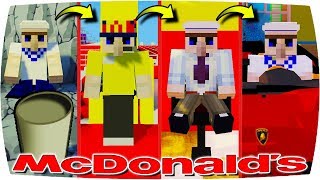 Minecraft ARBEITSLEBEN McDonalds 🍔  Vom ARBEITSLOSEN zum MCDONALDS CHEF [upl. by Vanhook]