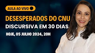 Desesperados do CNU discursiva em 30 dias [upl. by Annoerb]