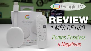 NOVO GOOGLE CHROMECAST com GOOGLE TV e CONTROLE  REVIEW [upl. by Ahsitnauq]